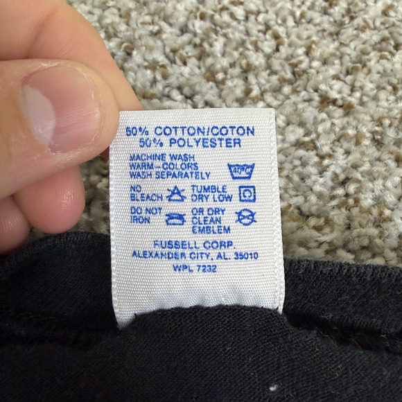 Vintage 1989 Jerzees Pfeiffer College Spectrum T-Shirt Mens Large Black 80s Tee - Picture 5 of 10